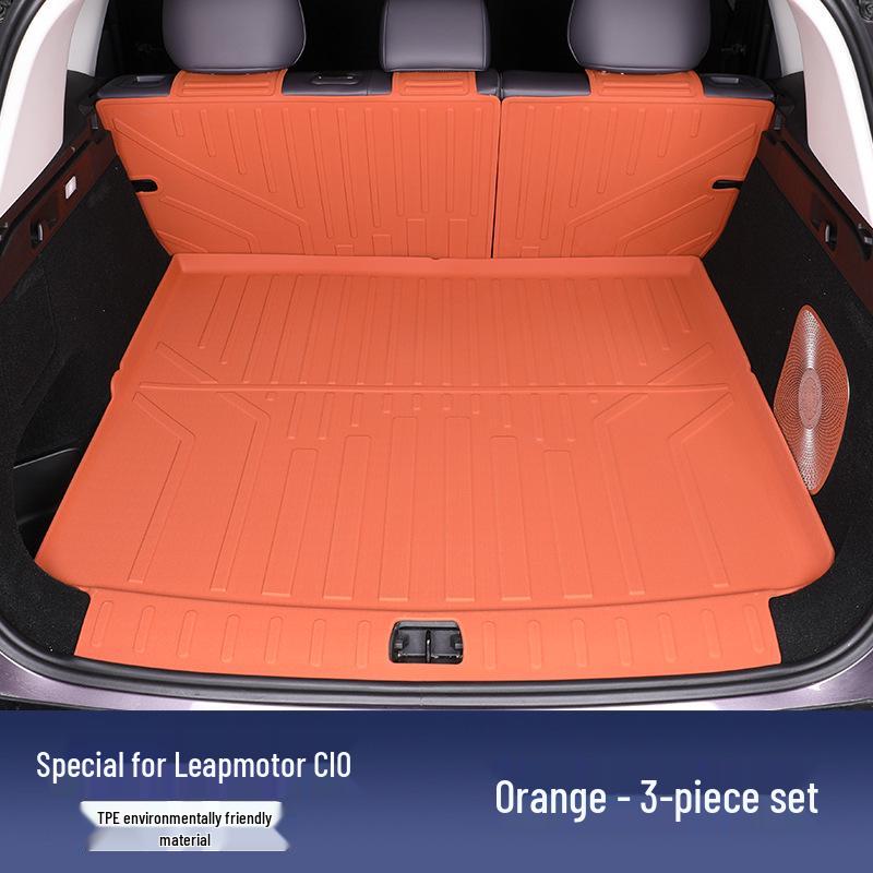 Compatible with 25-26 Leapmotor C10 Models: TPE Floor Mat & Trunk Mat, Dirt-Resistant, Wear-Resistant, Original Car Color Coverage.