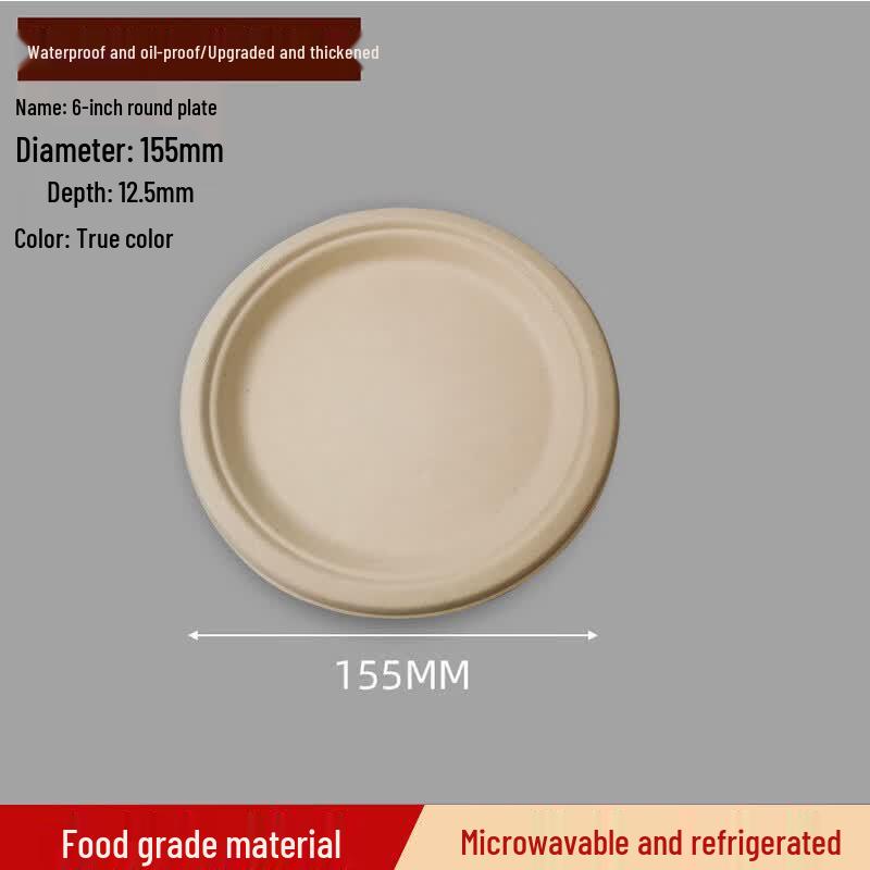 Shangbang Biodegradable Sugarcane Pulp Round Plates
