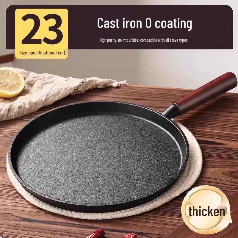 UOSO Multi-Purpose Non-Coated Cast Iron Griddle Pan