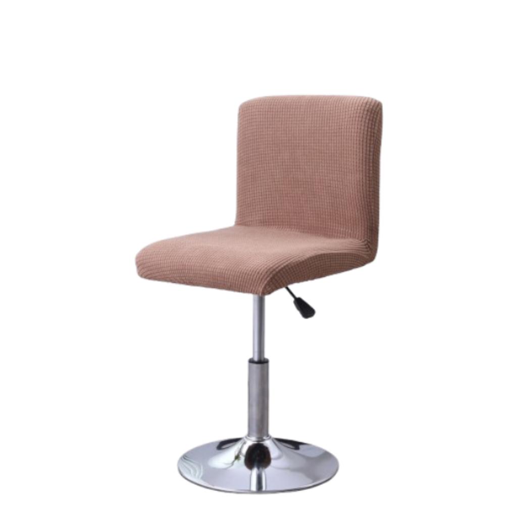

Dustproof Short Back Bar Chair Cover Solid Color Stool Seat Covers Home Decoration верблюд
