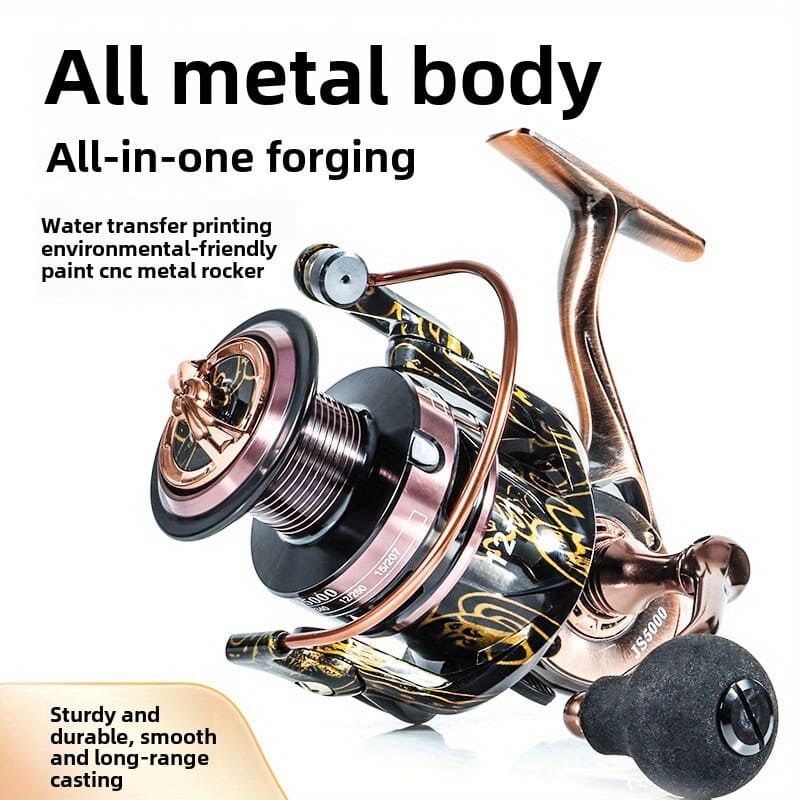 Kołowrotek wędkarski Metalowa szpula ze stopu do użytku lewo- i praworęcznego do wędkarstwa morskiego i słodkowodnego Lekki i wytrzymały Sprzęt na przynęty Wędkarstwo surfcastingowe