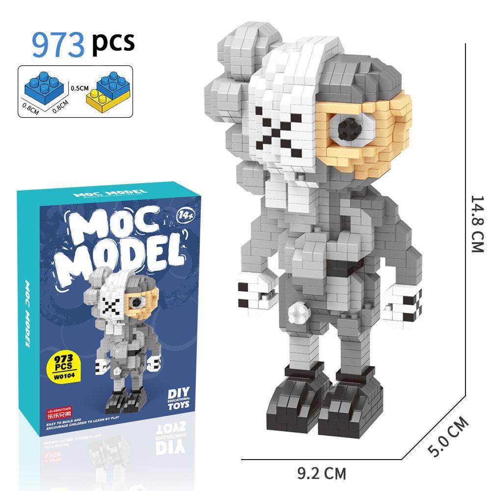 [Spot] micro diamond building blocks small particles assembled adult three-dimensional high difficulty cartoon model birthday gift toy set
