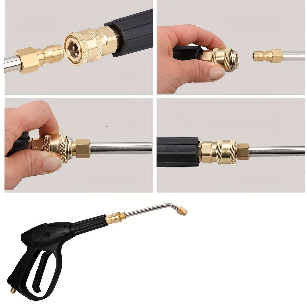 25° & 90° Angle High Pressure Water Gun Nozzle - V-Shape Spray Tool for Car Washing Universal Pressure Washer Fit