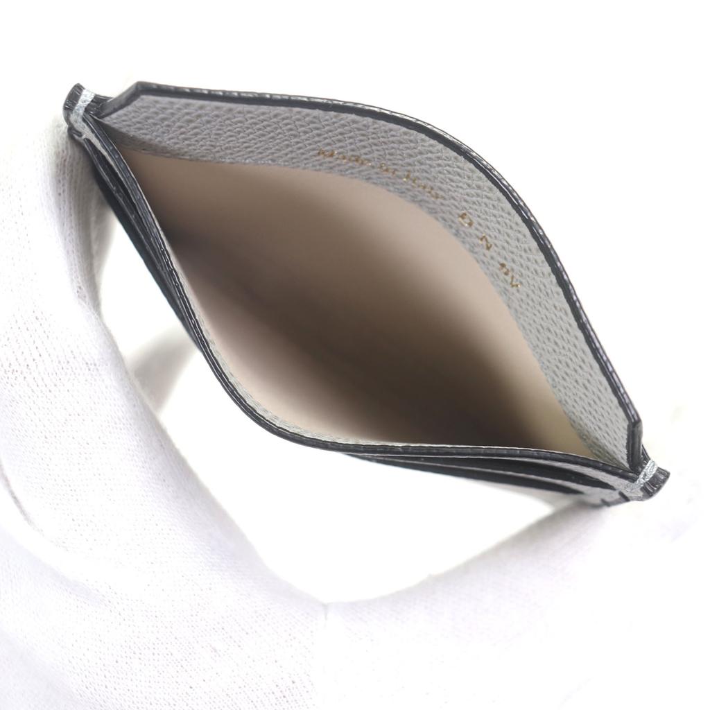 Pristine Valextra Card Case Leather pass case gray Cowhide mens V8L77 Used