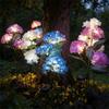 Solar 3 Heads Hydrangea Ground Lamps Outdoor Simulation LED Flower Stake Lights Waterproof Garden Party Decor