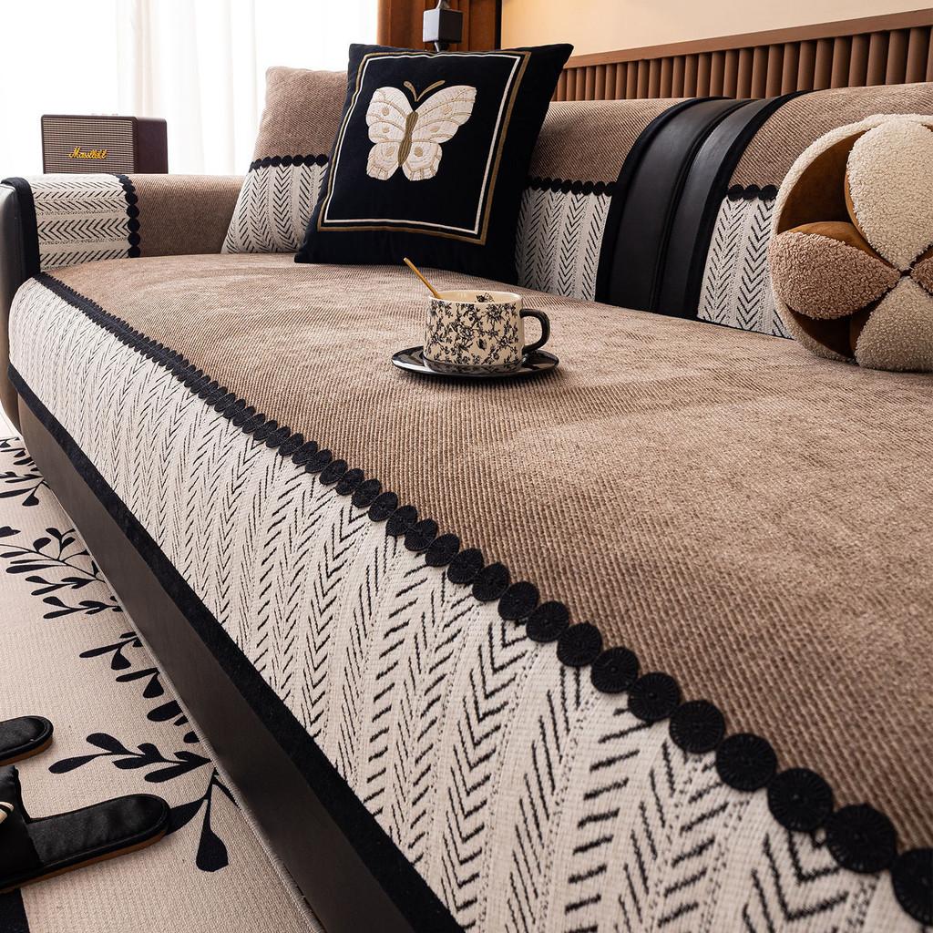 1Pcs Four Season Universal Chenille Sofa Cushion Anti-Slip Anti Cat Scratch Seat Cover Wear-resistant Furniture Protector