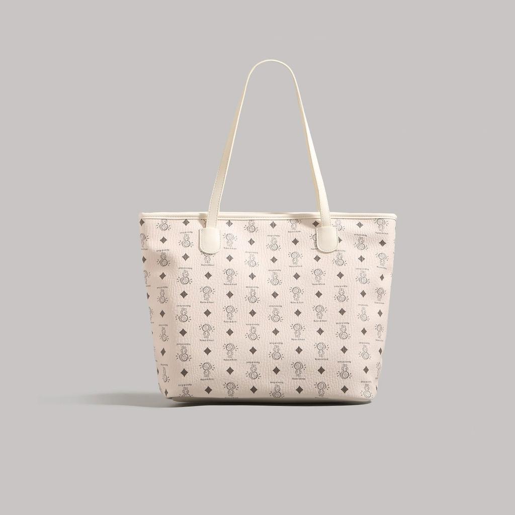 Commuting Monogram Tote Bag, Work Handbag, Fashionable and Versatile, Large-capacity Single-shoulder Underarm Bag