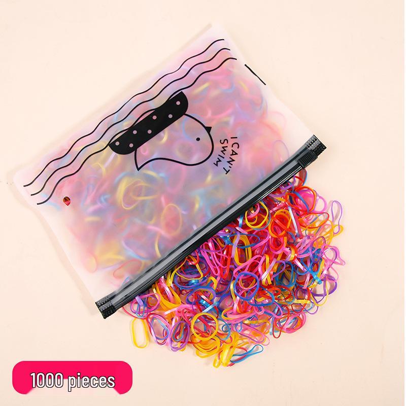 Durable Black Elastic Hair Ties for Women - High Elasticity, Thickened Rubber Bands for Secure Hair Styling