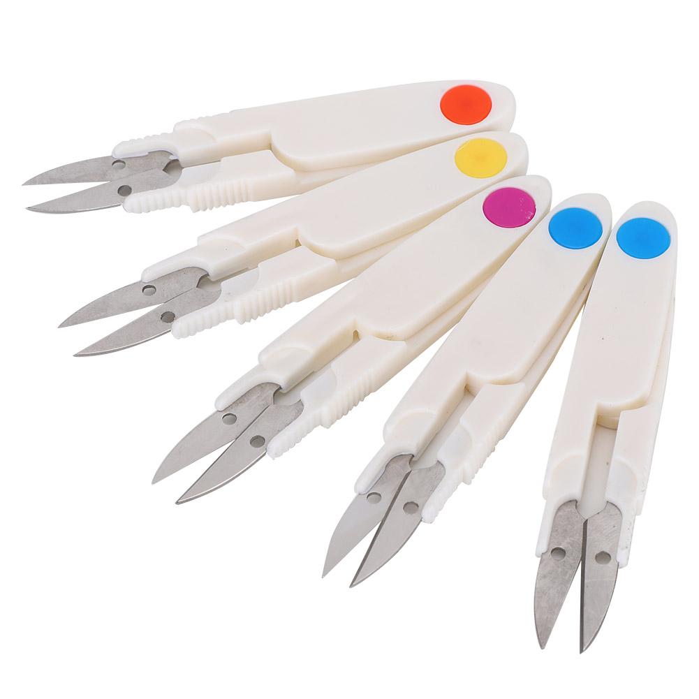 

5 шт. Кусачки для ниток Ножницы для ручного шитья крестиком U-образной формы Резак для рыбацкой пряжи с крышкой