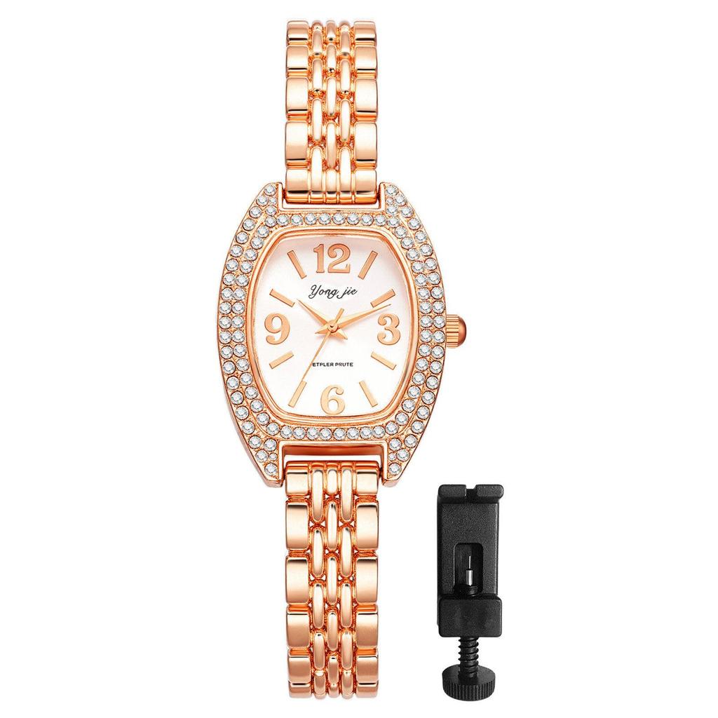 Women's Watch Stretch Band Waterproof Rose Gold Stylish Analog Display Free Size Stainless Steel Band Quartz Watch Fashion Accessory - Birthday