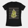 Dinosaurs Wrapped In Christmas Lights Funny Christmas Womens TShirt