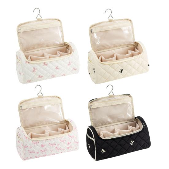 Travel Hair Dryer Bag Quilted Hair Dryer Pouch with Hook Portable Padded Hair Tools Organizer