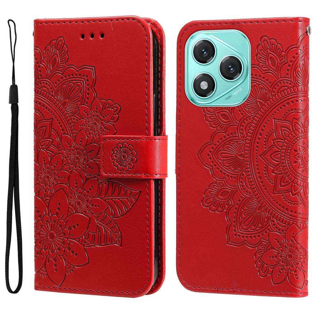 For Honor 400 Lite Case Floral Pattern PU Leather Wallet Stand Phone Cover