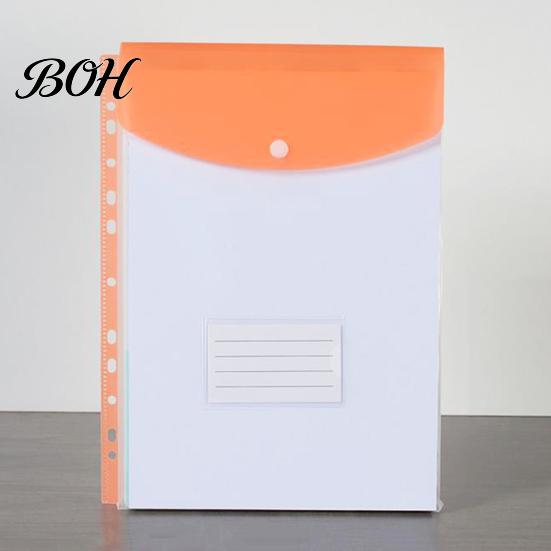 Loose-leaf Binder Compatible 3Pcs 11 Hole A4 File Folder with Snap Button, Colorful Document Organizer, Office Supplies Organizer Horizontal
