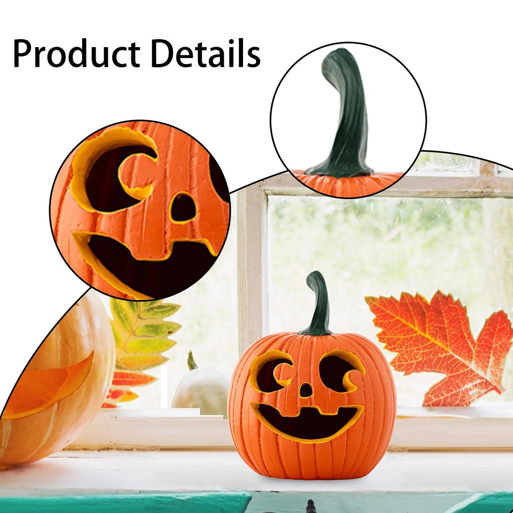 Halloween Pumpkin Decor Fall Harvest Desk Collectibles Holiday Wedding Festival Home Decor Decoration Resin Pumpkin Figurine
