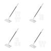 Snap Grip Mini Mop Zero Touch Cloth Change Lazy Mop Long Handle Flat Mop Locking Head with Sweeping Cloth for Wet And Dry Use Home Bathroom Cleaning