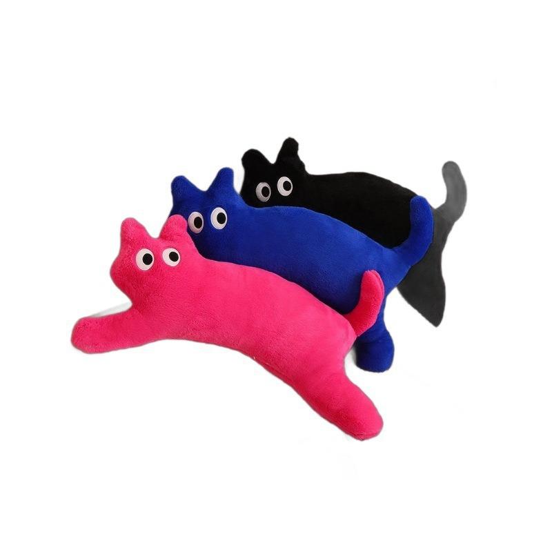 Cat Plush Sleeping Pillow - Long Strip Dopamine Cushion & Doll Gift