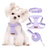 Pet Collars Trendy Premium Suede Dog Harness Leash Set-Adjustable Pet Chest Strap Soft Durable Puppy Kitten Fashion Accessories