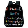 Cartoon Preschool Bookbag Waterproof Backpack Alphabet Lore Print School Bags Kindergarten Backpacks for Boys Girls Kids Bag