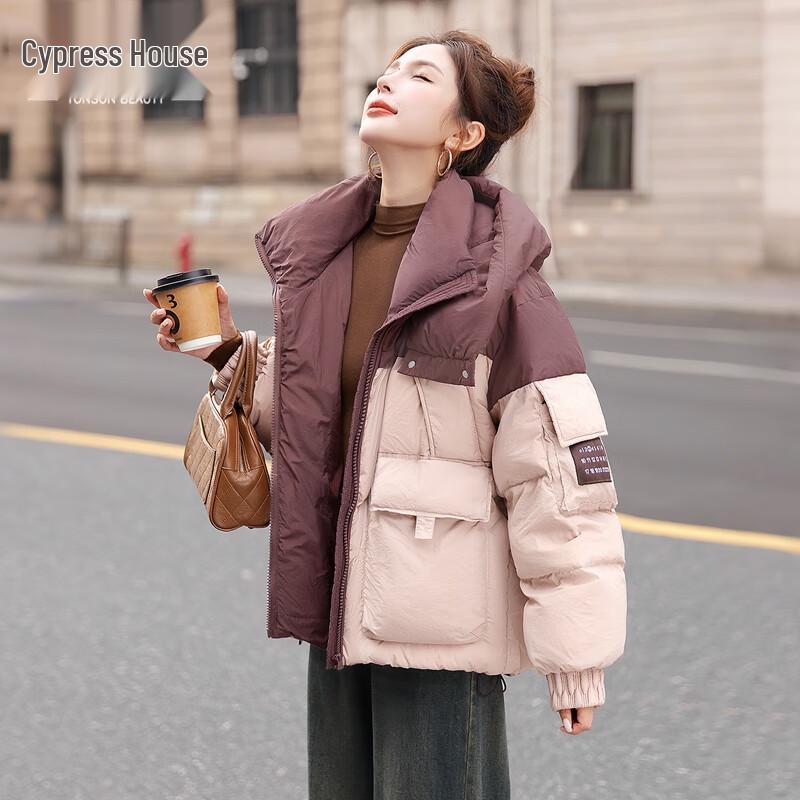 

Женский свободный пуховик с капюшоном и большими карманами, 90% пуха M