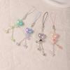 Sweet Ombre Floral Heart Phone and Bag Charm Chain