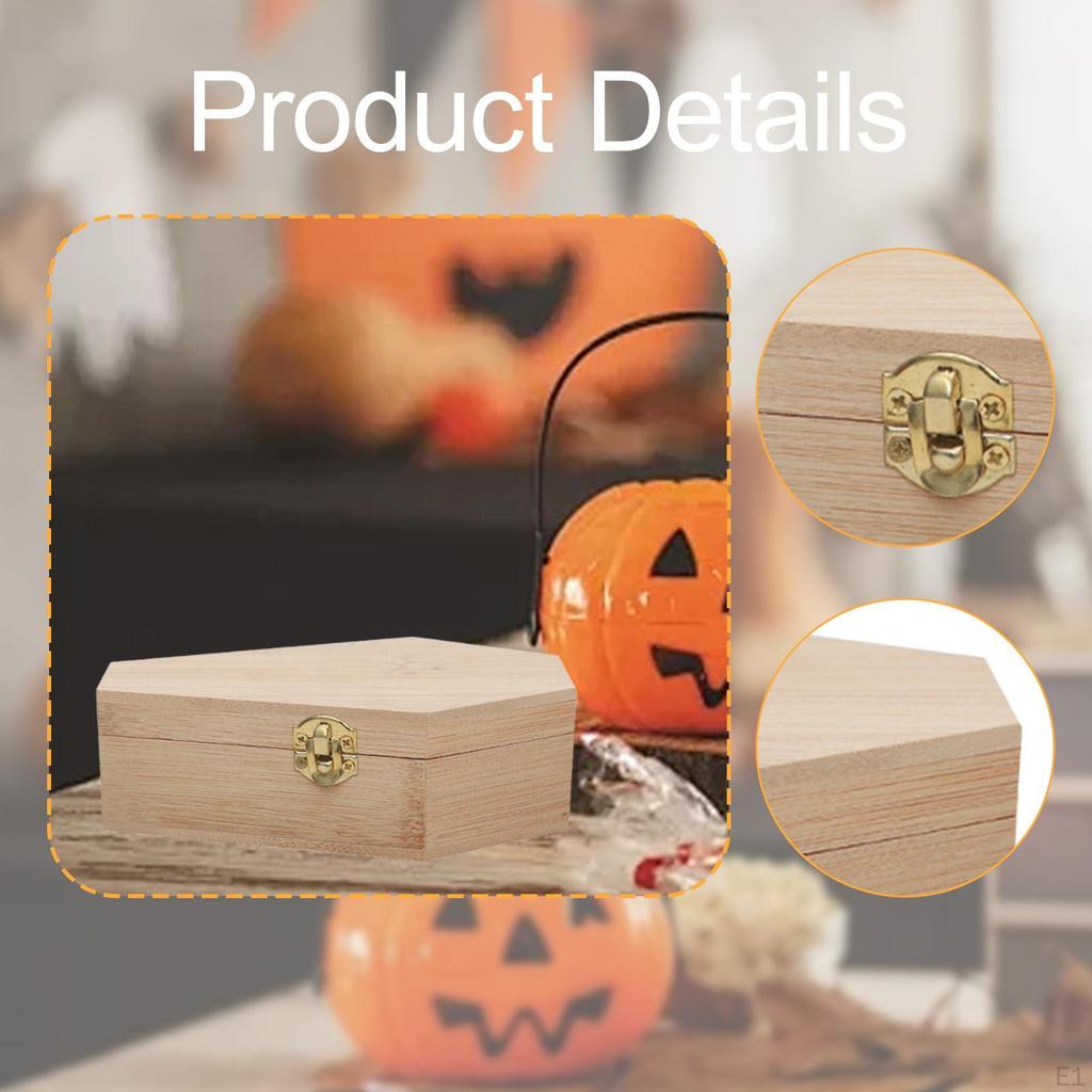 Halloween Box Fillable Hinged for Decor, Party Favor, Goth, Decoration, Pet Casket