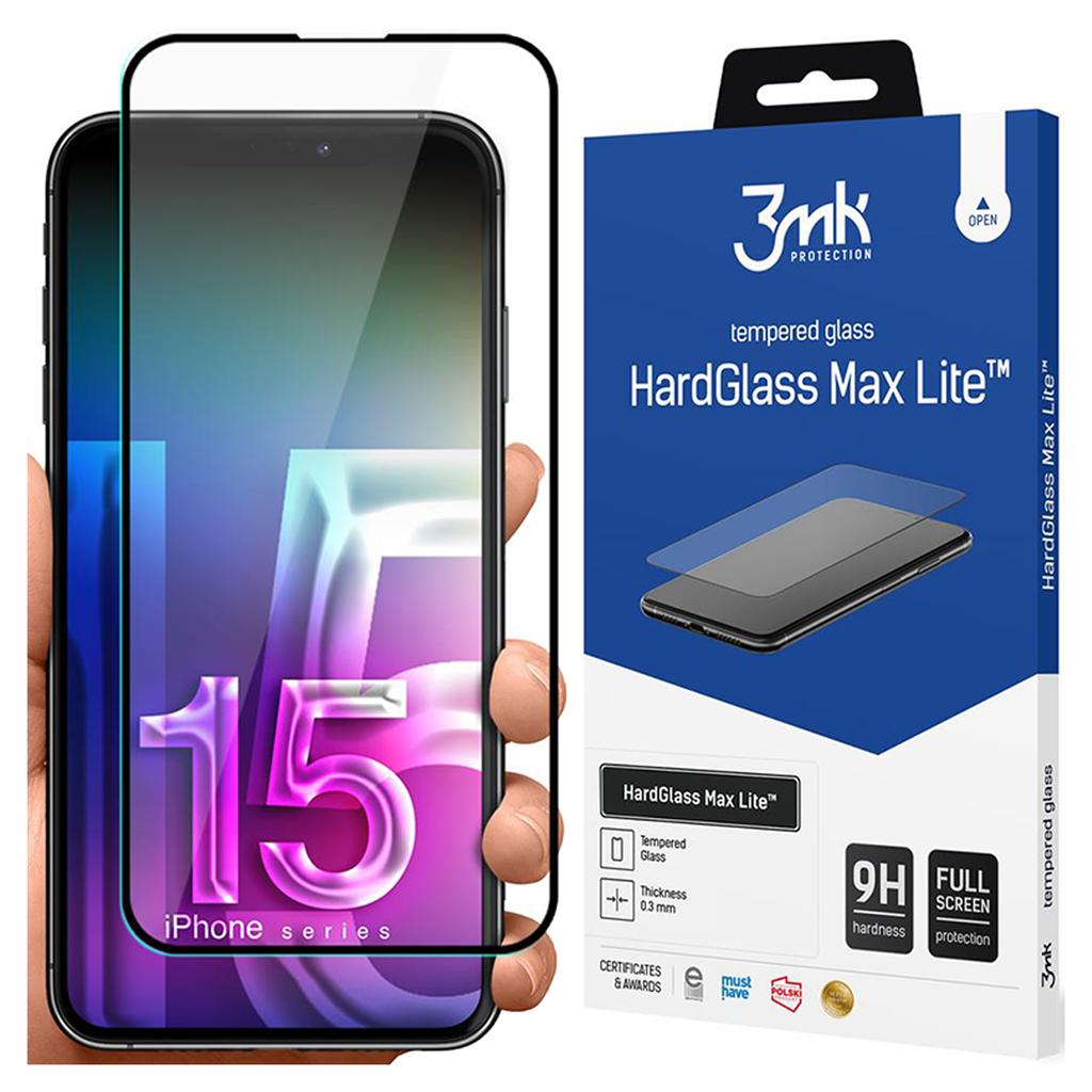 Apple Iphone 15/16 - 3Mk Hardglass Max Lite Black