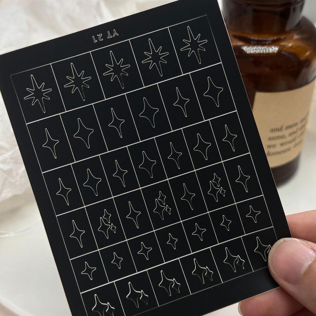 Nail Art Accessories: Adhesive Stickers, Star & Butterfly Designs, Glue Pads, Spray Paint, Small Decor Elements
