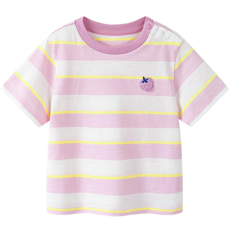 Mini Balabala Kids' Pure Cotton Striped T-Shirt