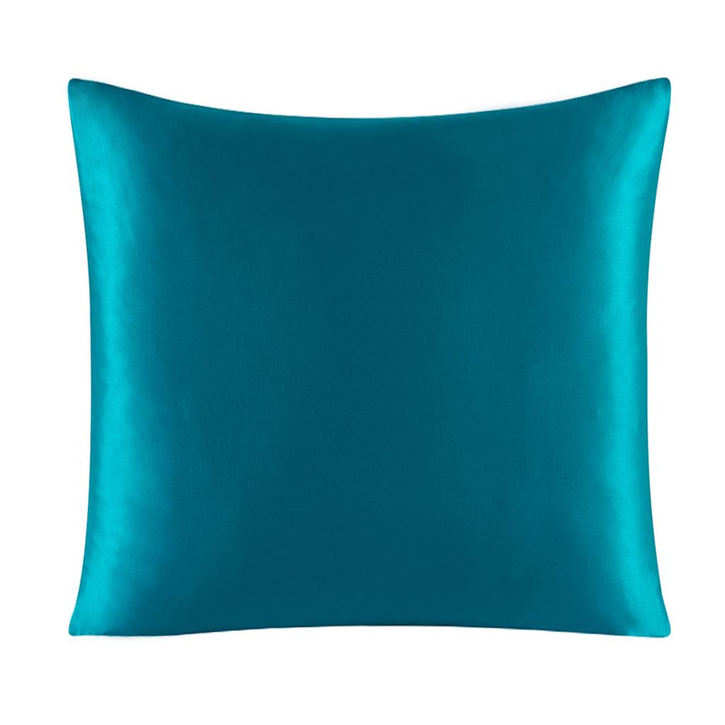 100% Pure Silk Pillowcase With Zipper Cushion Pillow Cover Solid Multicolor Many Sizes 40x40cm 80x80cm