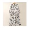 Xin Xing Cotton Linen Pastoral Print Dress: Soft, Gentle, Loose Fit for Spring and Autumn