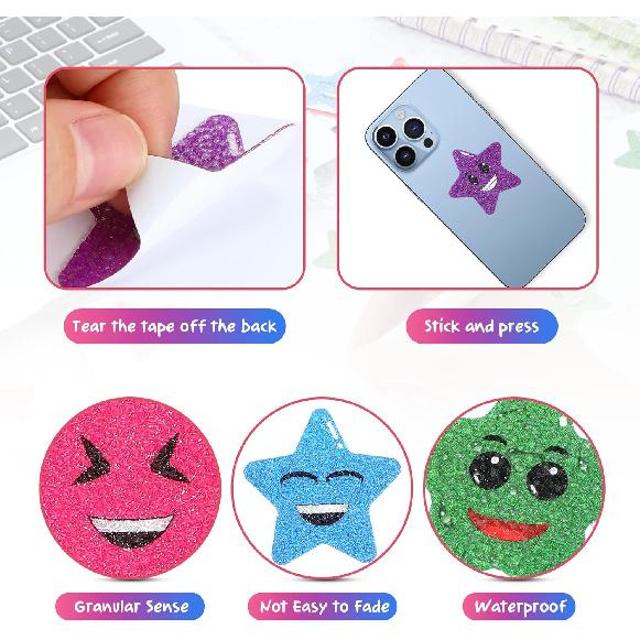 40 Pcs Happy Face Calm Stickers Anxiety Sensory Decals Small Sensory Strip Smile Decals for Kids Reward Chart Behavior Student Teacher Early Learning