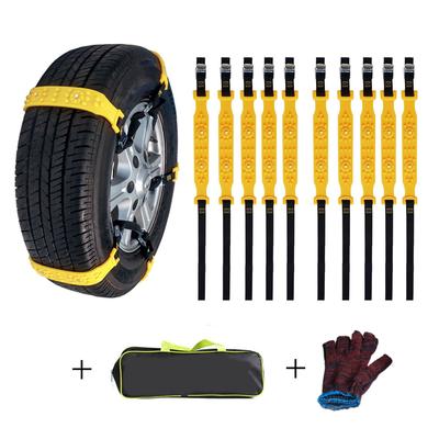10PCS Off-road Snow Tire Chain 95cm Vehicle Wheel Anti-slip Snow Chain Winter Driving Car Chain Cargo Motorcycle Snow Chain