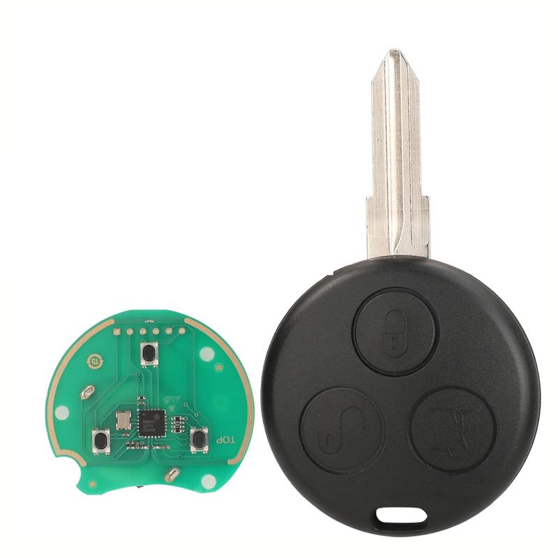 for Benz Smart Remote Car Key Fob 433Mhz ASK fortwo 450 forfour Roadster City Cabrio Roadster Coupe Crossblade 3Button