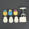 50g Plastic Material Mooncake Moulds Mooncake Stamps Cute Pineapple Shaped DIY Mooncake Gadgets for Mid-Autumn Festival