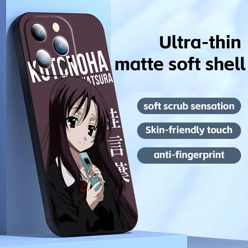 Classic Anime School Days  Phone Case For iPhone 16 16e 15 14 13 12 11 Plus Mini Pro Max Soft Black Shockproof Cover