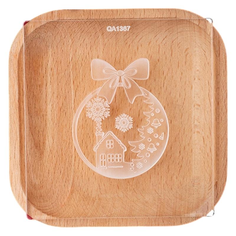 Acrylic Fondant Cookie Mold Christmas Series Biscuit Mould Household Dessert Baking Tool Cake Decorating Accessories