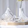 European-Style Diamond Teardrop Shape Crystal Glass Candy Jar,Jewelry Organizer Glass Jar With Lid Container Home Decoration