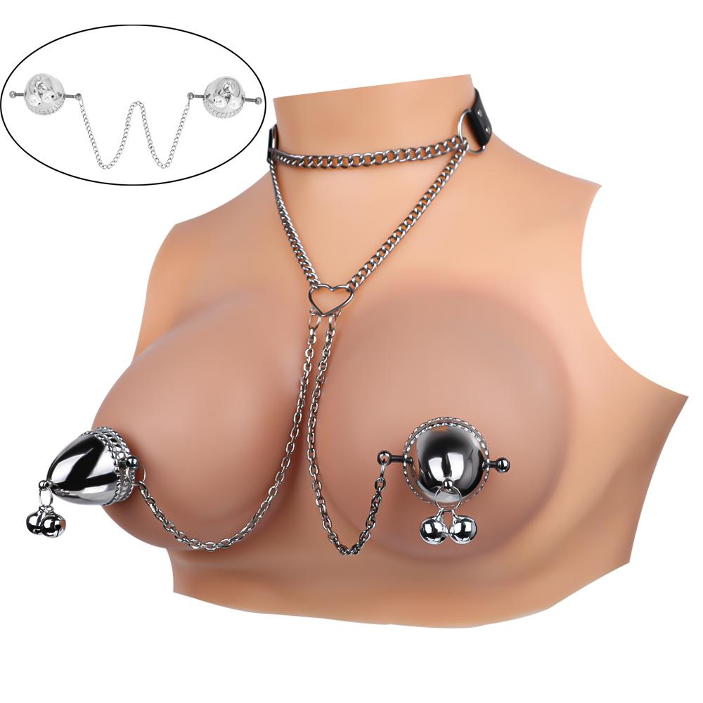 Bdsm Bondage Sex Products of Metal Nipple Clamp with Metal Chain for Women Fetish Steel Nipple Men Metal Bell Breast Clamps