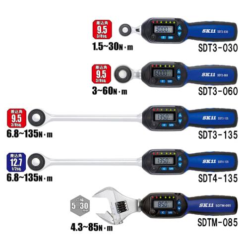 SK11 (SK11) Digital Torque Wrench Drive 9.5mm 1.5~30Nm SDT3-030