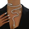 Simple Shiny Rhinestone Simulation Snake Like Winding