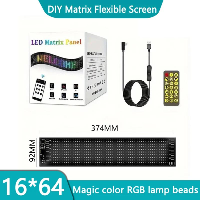 Programmable Flexible USB LED Sign Matrix Pixel Panel Scrolling Advertising Text Animation APP Remote Control Party Decorations