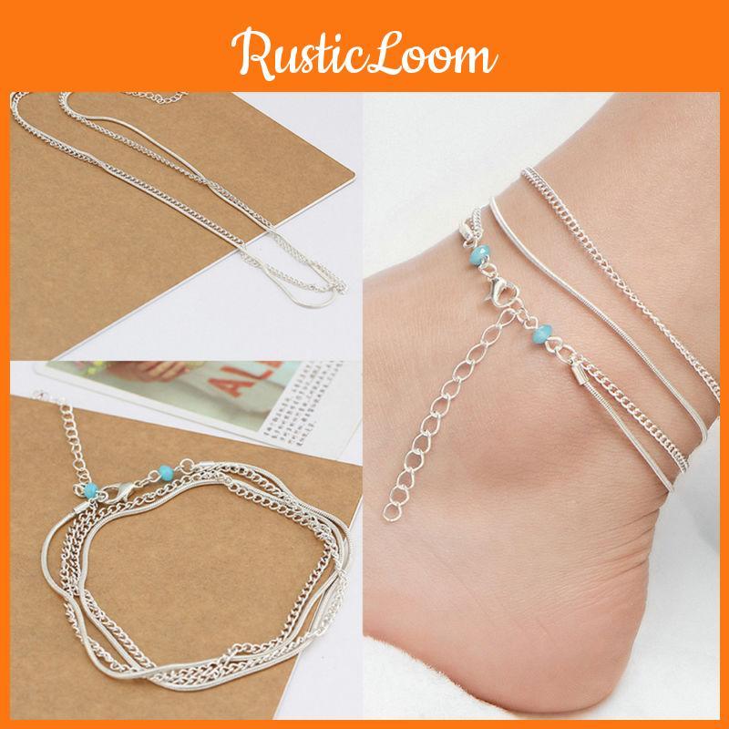 Women Charm Turquoise Anklet Ankle Bracelet Chain Sandal Beach Foot Gift Jewelry