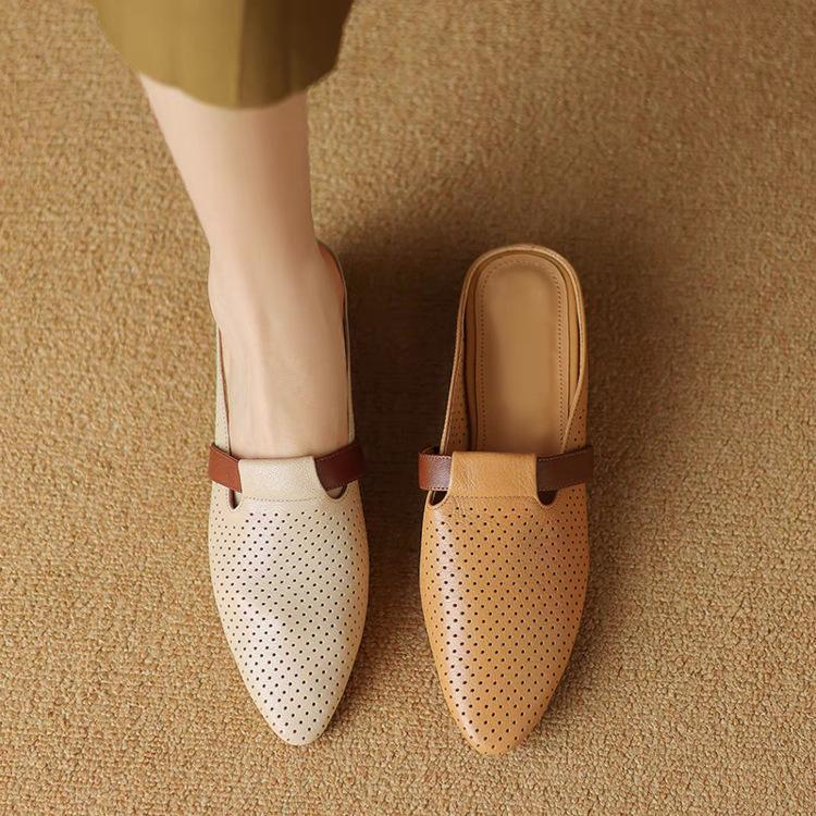 New Style Low-cut Pointed-toe Slip-on Shoes, Single Shoes, Low-heeled Women's Shoes