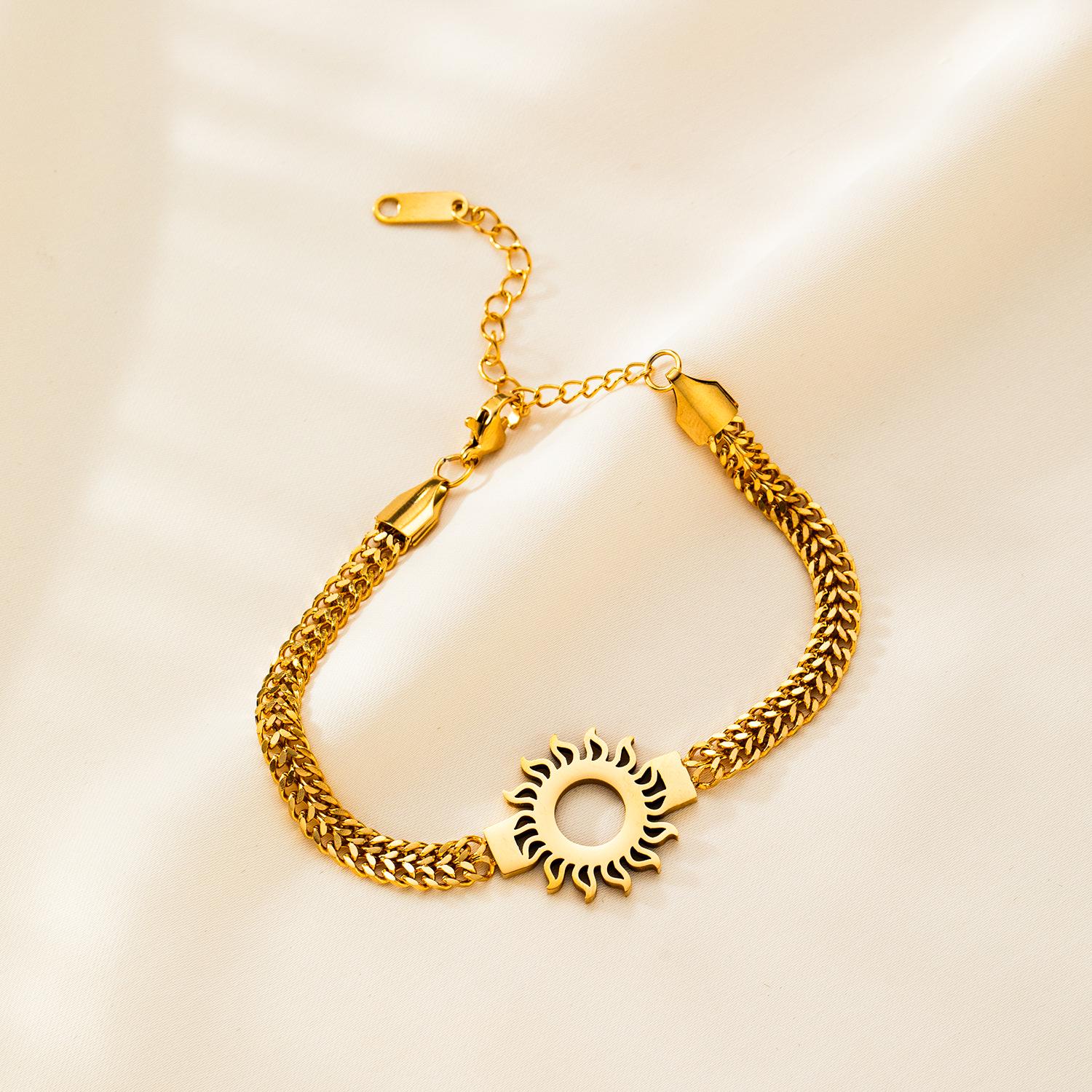 

Европейский и американский стиль Титановая подвеска-перо и браслет с подсолнухом - Роскошные женские украшения «Глаз дьявола»