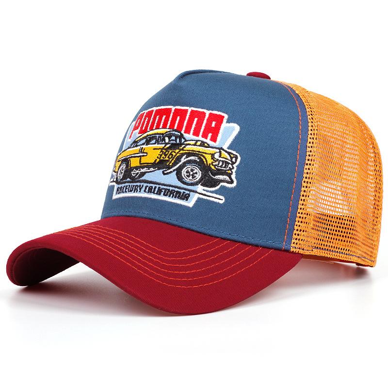 New Hot Sale Unisex Sun Hat Hip Hop Mesh Trucker Hat Classic Pattern Breathable Summer Baseball CapStreetwear Cap for Men Women