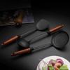 Heat-resistant Iron Wok Spatula Wood Long Handle Strainer Spoon Frying Scoop  Chinese Restaurant