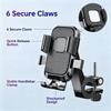 3pcs Sturdy Motorcycle and Bicycle Phone Mount with One-click Auto-lock Design, 360-degree Rotatable and Adjustable Bracket, Universal Phone Holder