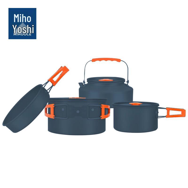 Meihui 4-Piece Outdoor Camping Cookware Set