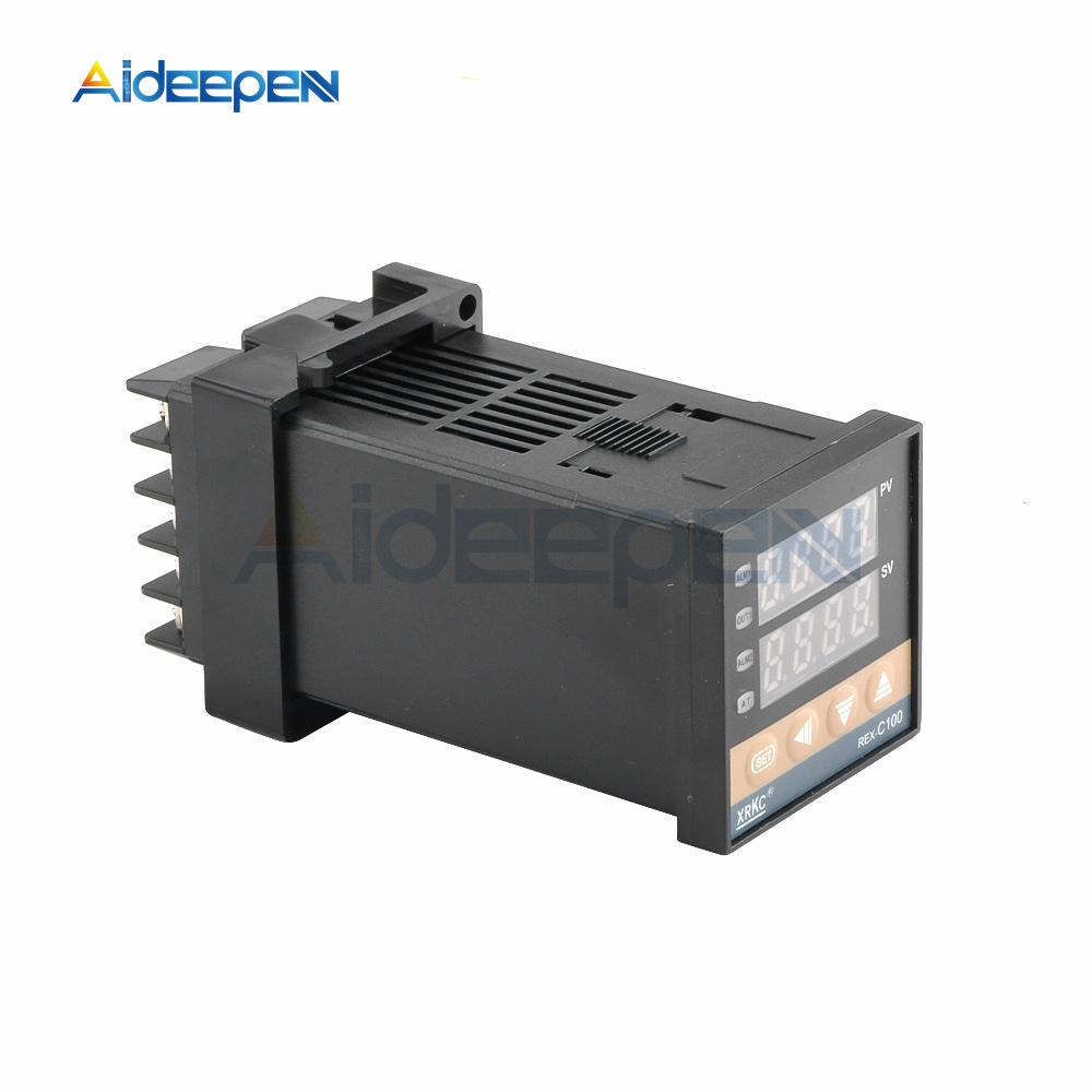 Digital PID Temperature Controller REX-C100 REX C100 Thermostat + 40DA SSR Relay+ K Thermocouple 1m 2M Probe RKC
